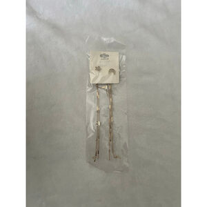 MIA Collection Star & Moon Long Chain Drop Earring | Celestial Gold Dangle, NWT